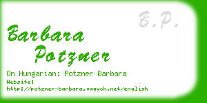 barbara potzner business card